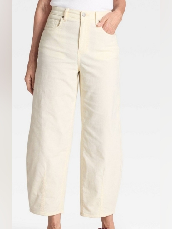 Universal Thread Pants - Universal Thread Cream Corduroy Wide-Leg Pants C383